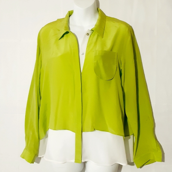 Anthropologie Tops - ANTHROPOLOGIE Silk Chiffon Double Layer TopNWT